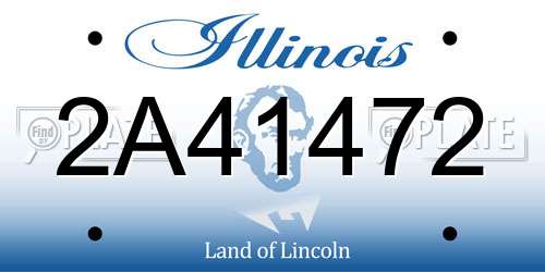 2A41472 Illinois License Plate