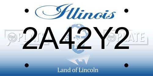 2A42Y2 Illinois License Plate