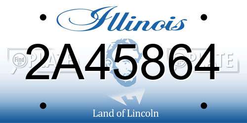 2A45864 Illinois License Plate