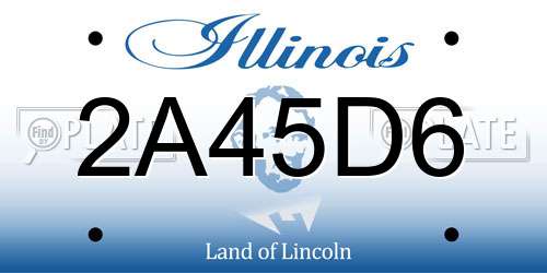 2A45D6 Illinois License Plate