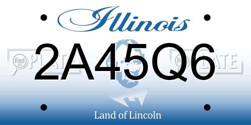 2A45Q6 Illinois License Plate