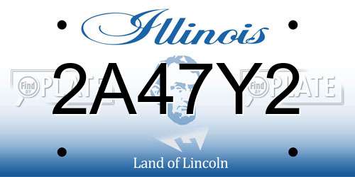 2A47Y2 Illinois License Plate