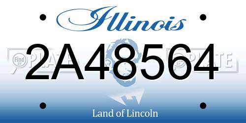 2A48564 Illinois License Plate