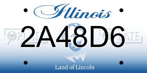 2A48D6 Illinois License Plate