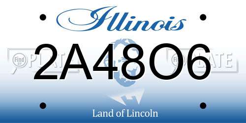 2A48O6 Illinois License Plate