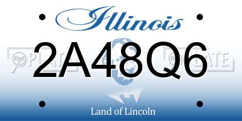 2A48Q6 Illinois License Plate