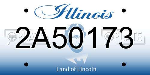 2A50173 Illinois License Plate