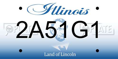 2A51G1 Illinois License Plate