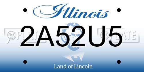 2A52U5 Illinois License Plate