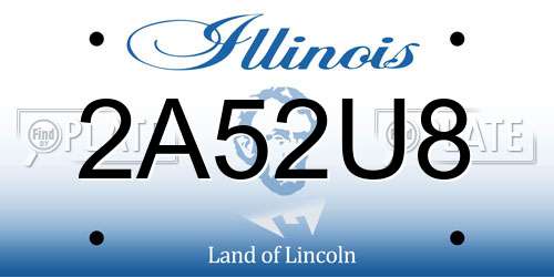 2A52U8 Illinois License Plate