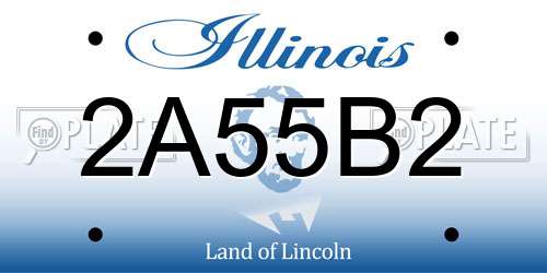 2A55B2 Illinois License Plate