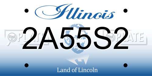 2A55S2 Illinois License Plate