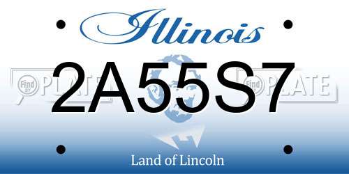 2A55S7 Illinois License Plate