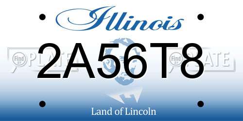 2A56T8 Illinois License Plate