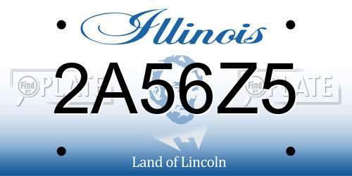 2A56Z5 Illinois License Plate