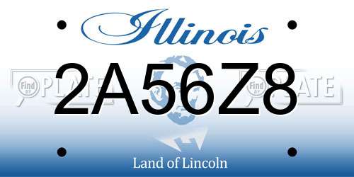 2A56Z8 Illinois License Plate