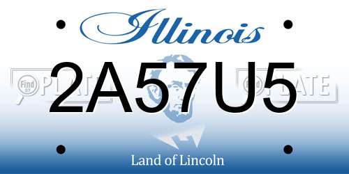 2A57U5 Illinois License Plate
