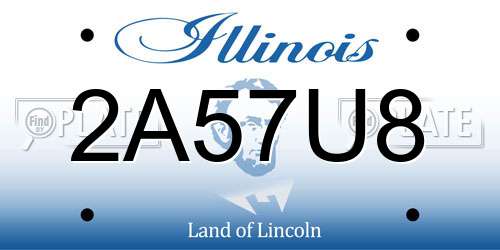 2A57U8 Illinois License Plate