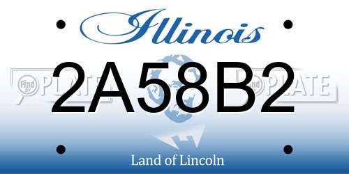 2A58B2 Illinois License Plate