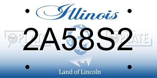 2A58S2 Illinois License Plate