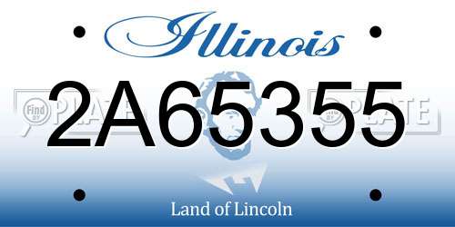 2A65355 Illinois License Plate