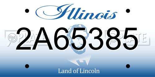 2A65385 Illinois License Plate