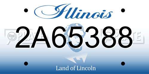 2A65388 Illinois License Plate