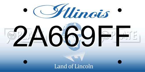 2A669FF Illinois License Plate