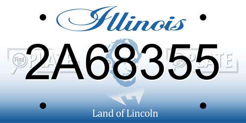 2A68355 Illinois License Plate
