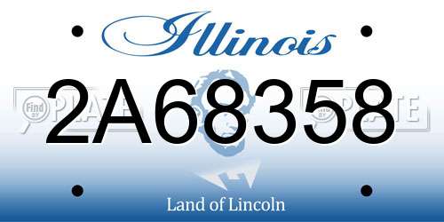2A68358 Illinois License Plate