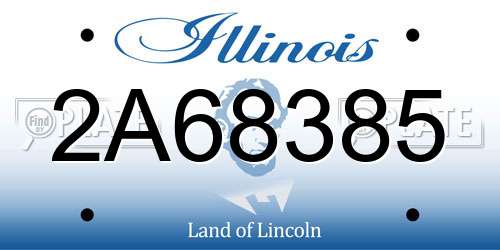2A68385 Illinois License Plate