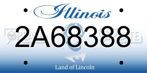 2A68388 Illinois License Plate