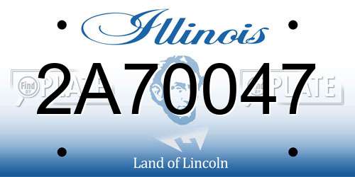 2A70047 Illinois License Plate