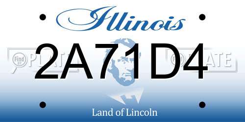 2A71D4 Illinois License Plate