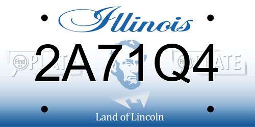 2A71Q4 Illinois License Plate