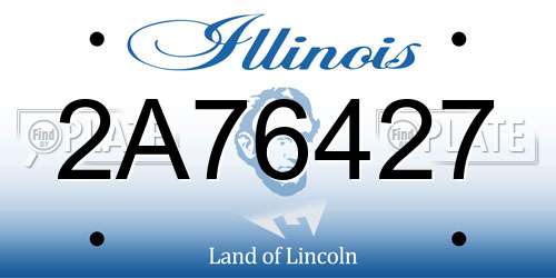2A76427 Illinois License Plate