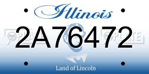 2A76472 Illinois License Plate