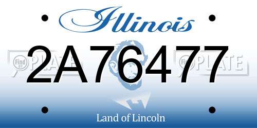 2A76477 Illinois License Plate
