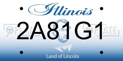 2A81G1 Illinois License Plate