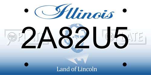 2A82U5 Illinois License Plate