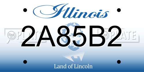 2A85B2 Illinois License Plate