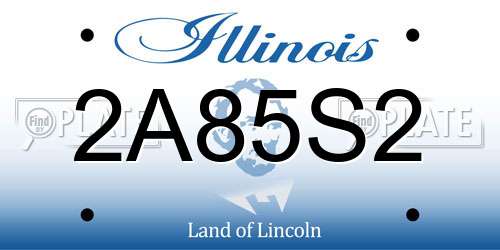 2A85S2 Illinois License Plate