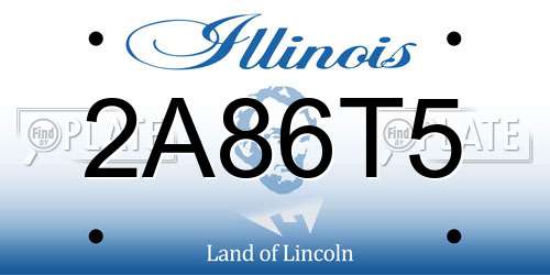 2A86T5 Illinois License Plate