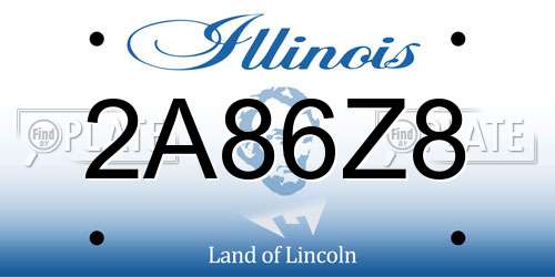 2A86Z8 Illinois License Plate