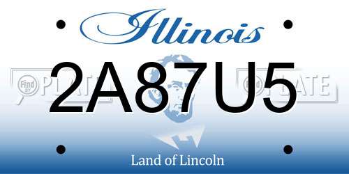 2A87U5 Illinois License Plate