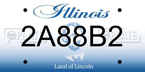 2A88B2 Illinois License Plate