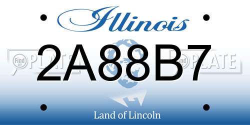 2A88B7 Illinois License Plate