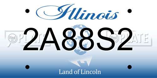 2A88S2 Illinois License Plate