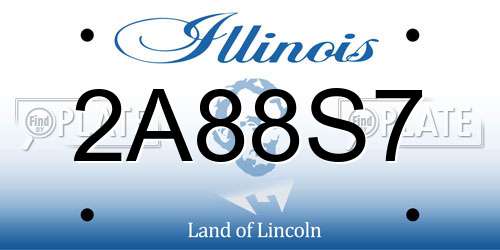 2A88S7 Illinois License Plate