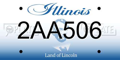 2AA506 Illinois License Plate